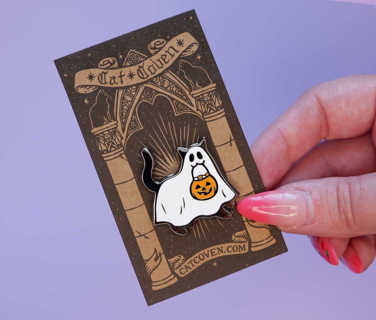 Ghost Cat - Enamel Pin