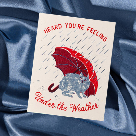 Risograph Get Well Card-BLANK INSIDE