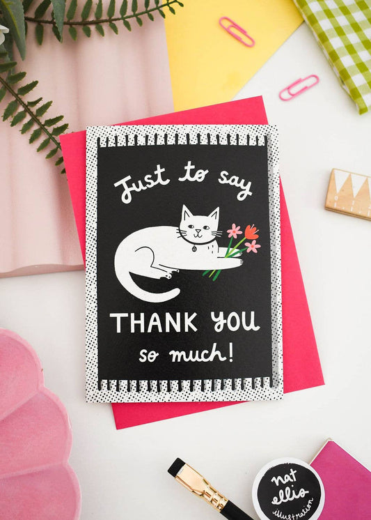 Monochrome Thank You-Pink Envelope-BLANK INSIDE