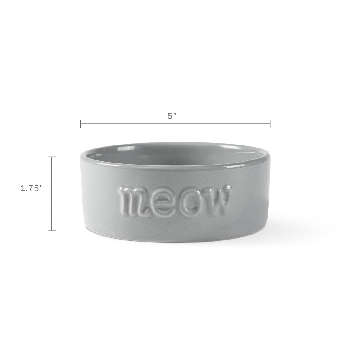 SCULPT MEOW GRAY CAT PET BOWL