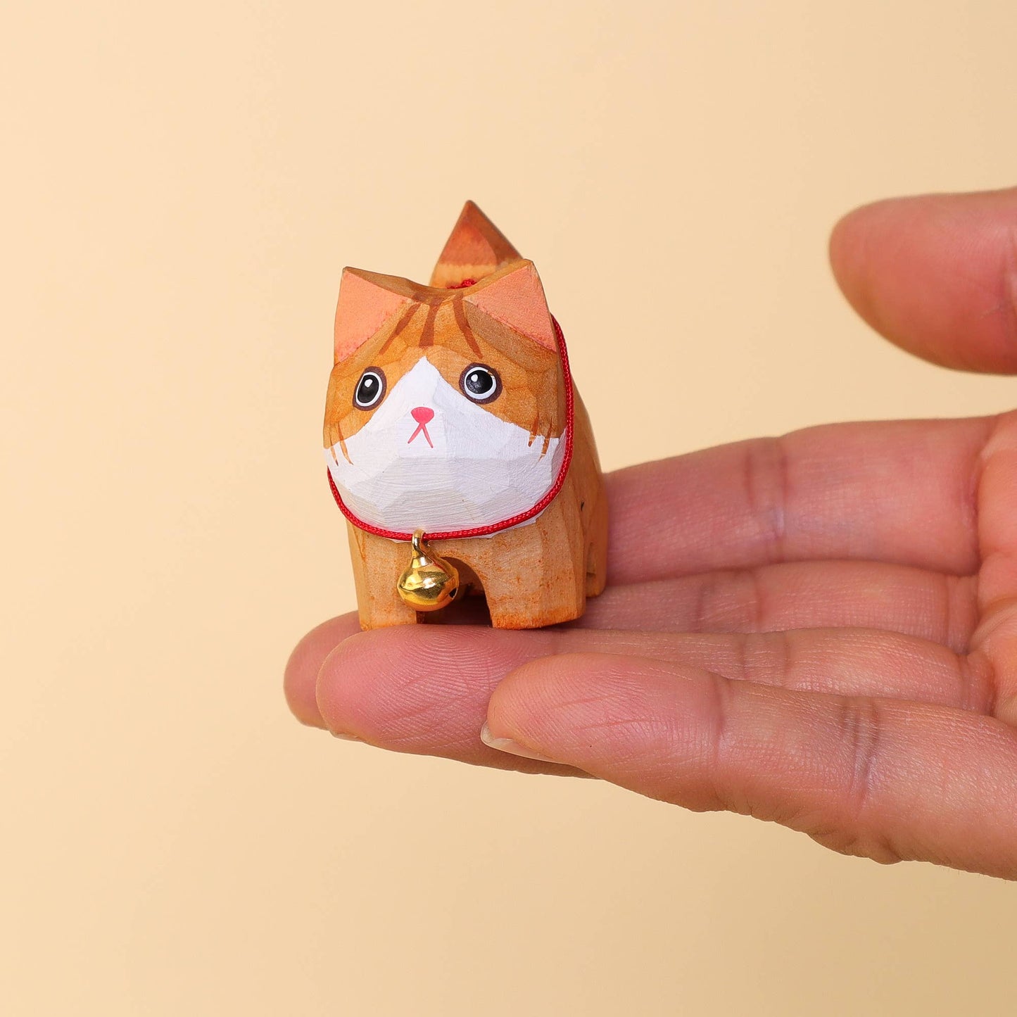 Hand-Carved Cat Painting Kit – Two Cats, Create a Keychain