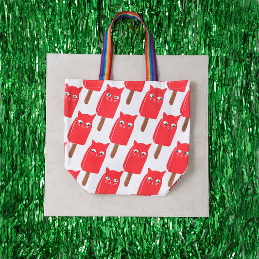 Allover Catsicle Tote Bag