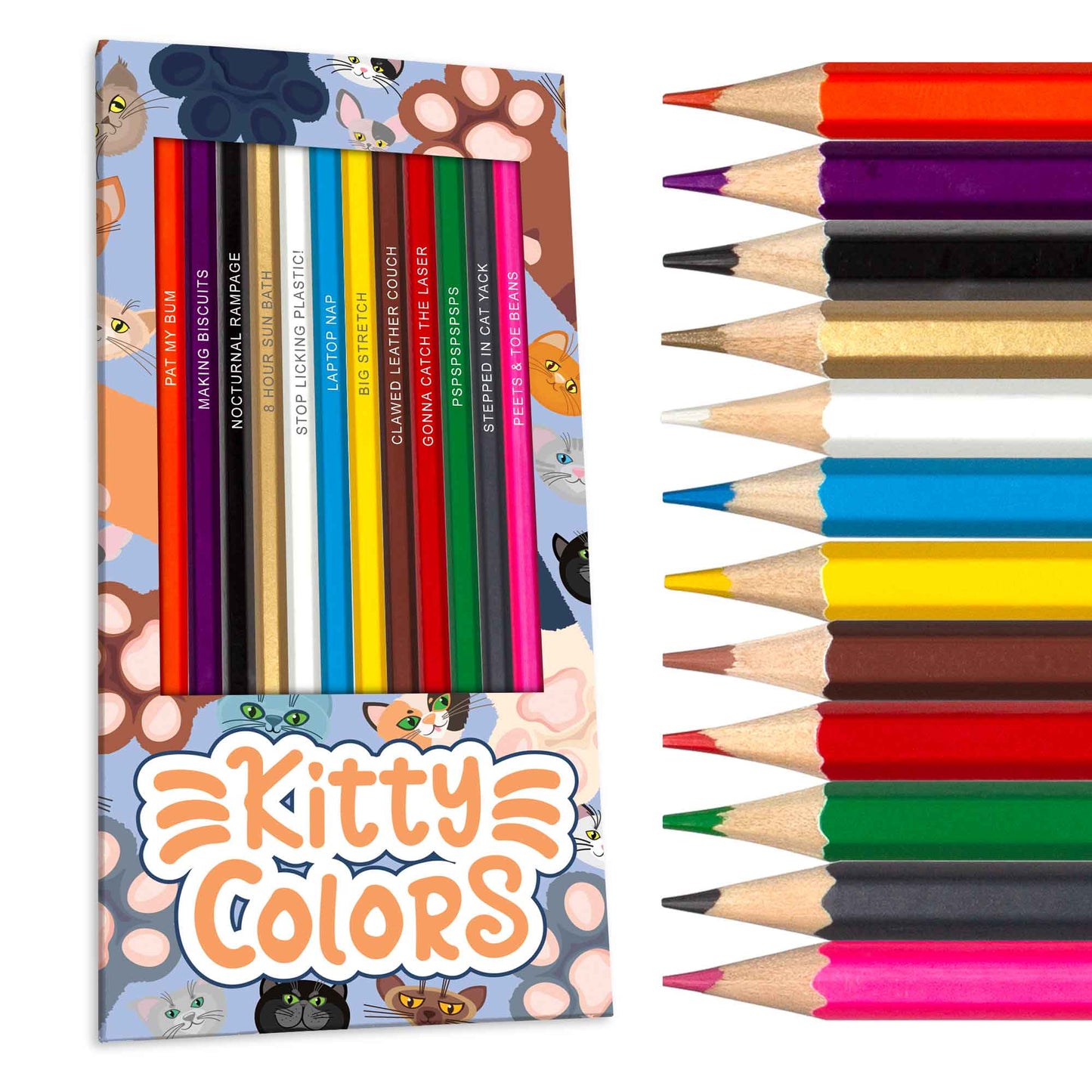 Kitty Colors Colored Pencil Set for Cat Lovers