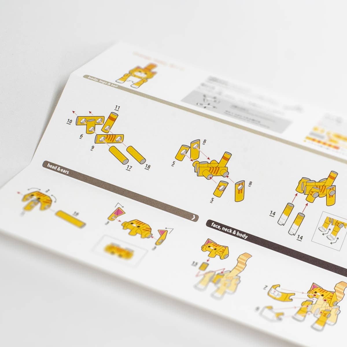 PIPEROID animals Orange Tabby - paper craft kit from Japan