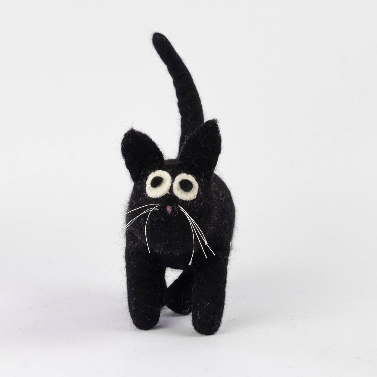 Black Felted Cat