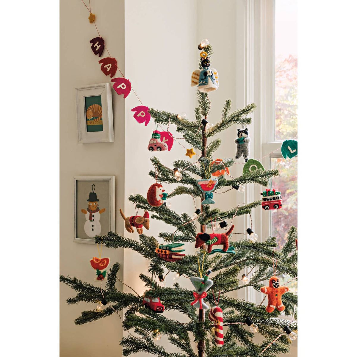 Bauble Cats Felt Christmas Tree Ornaments