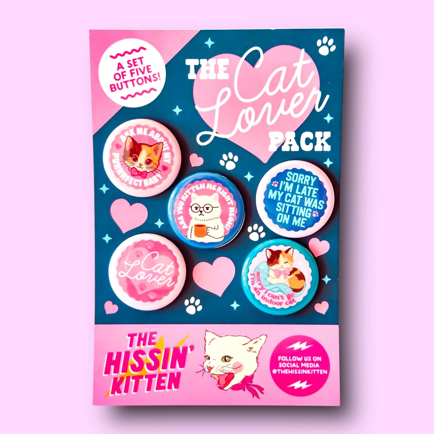 The Cat Lover Pack Pin Back
