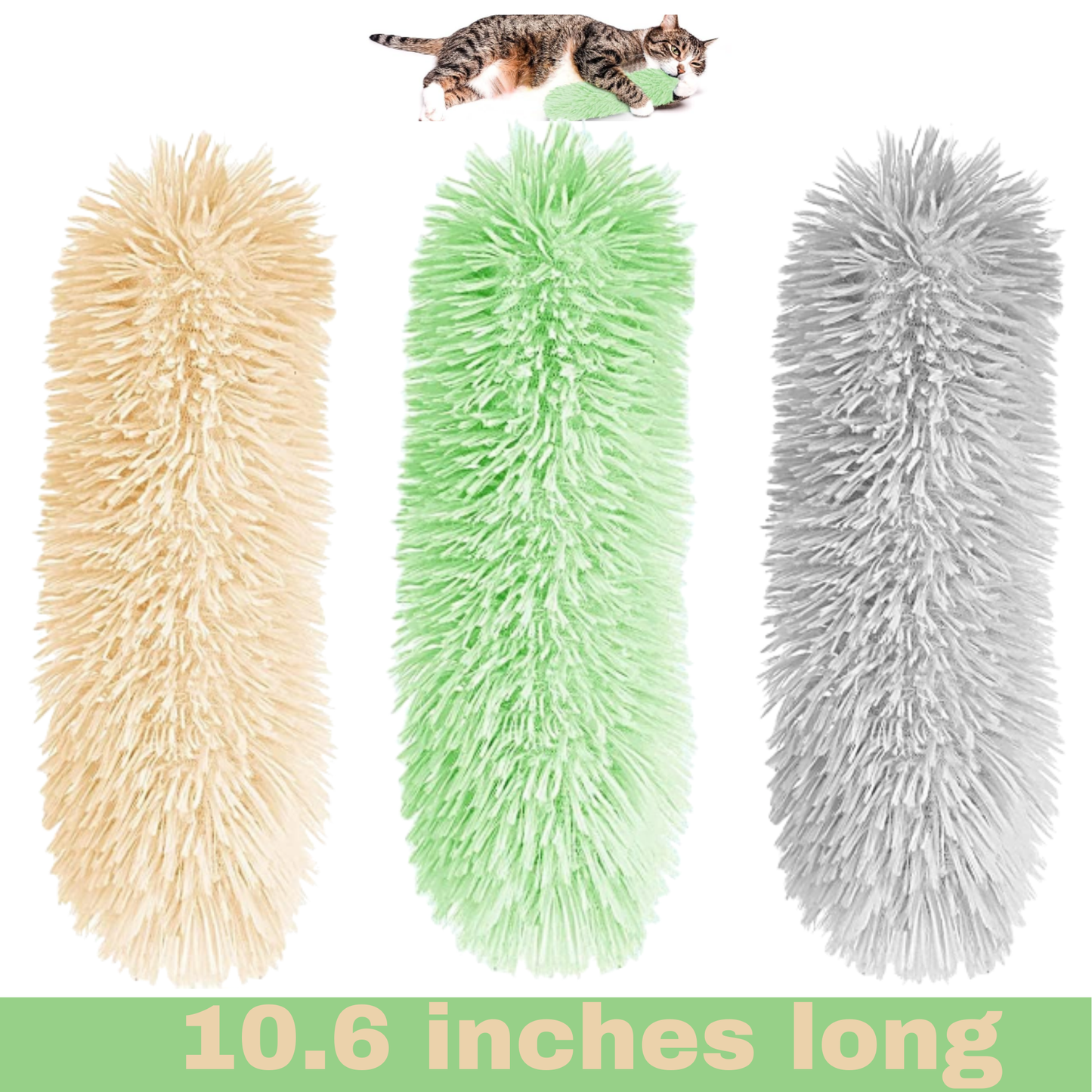 Cat Toy Pillows 3 Pack Soft & Durable Crinkle Ball & Catnip