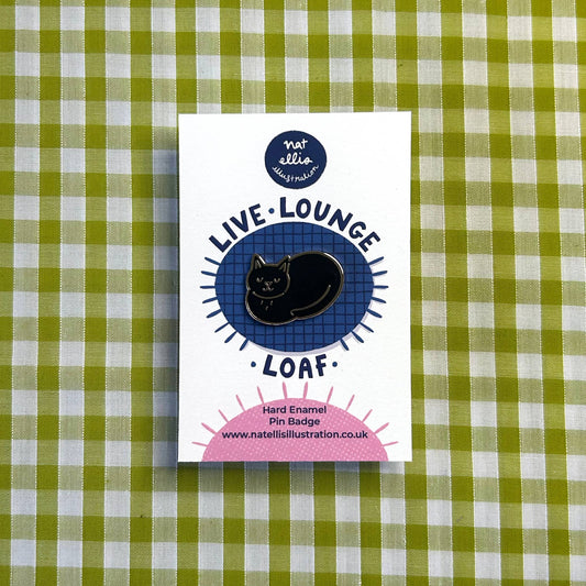 Live, Lounge, Loaf Cat - Luxury Enamel Pin